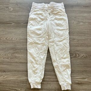 lululemon athletica Cream Ribbed Waistband Leggings